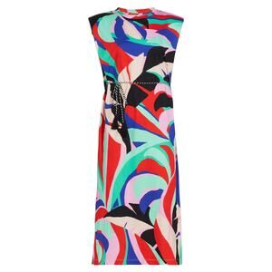 FARM Rio Colorful Monstera Organic Cotton T-Shirt Dress - L